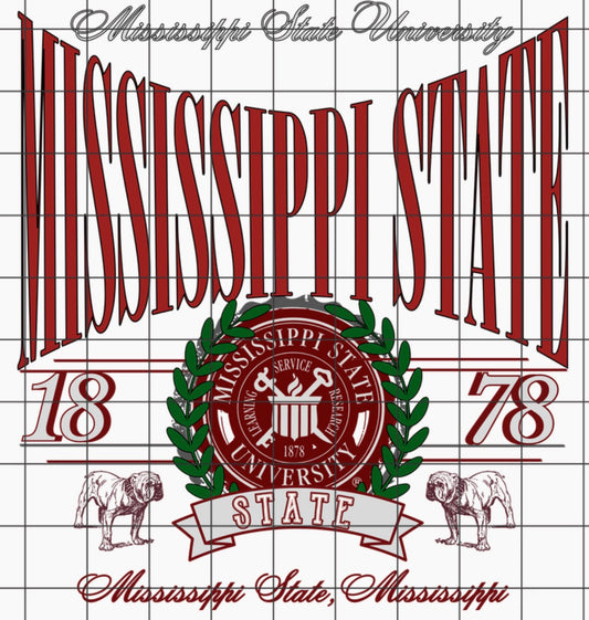 M S U Vintage PNG