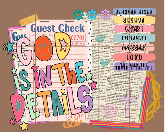 God is in the details PNG collage