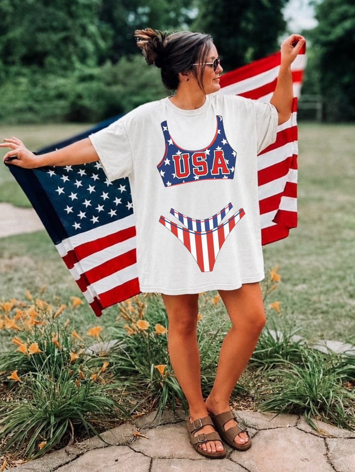 USA Stars and Stripes bikini set PNG