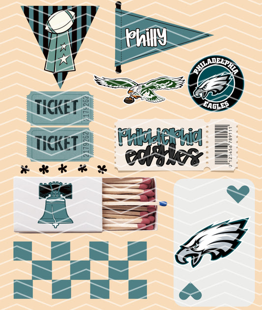 Philly Eagles Matchbox Collage