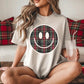 Comfort Color Christmas Smiley Tee