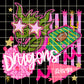 Pink preppy dragons