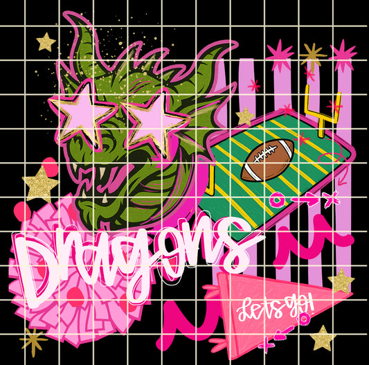 Pink preppy dragons