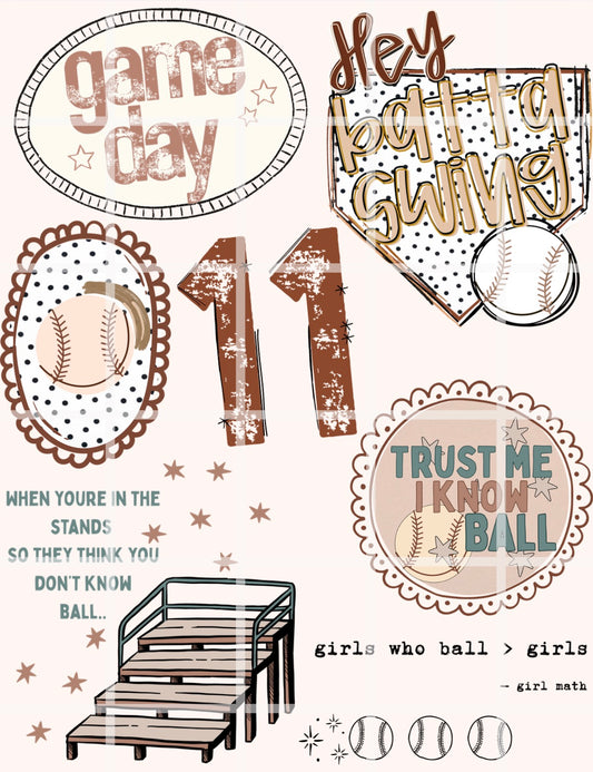 Baseball Bundle (neutral, preppy softball and preppy baseball) 22 files