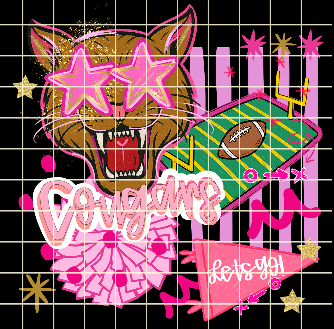 Pink preppy cougars
