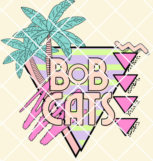 Retro palm bobcats