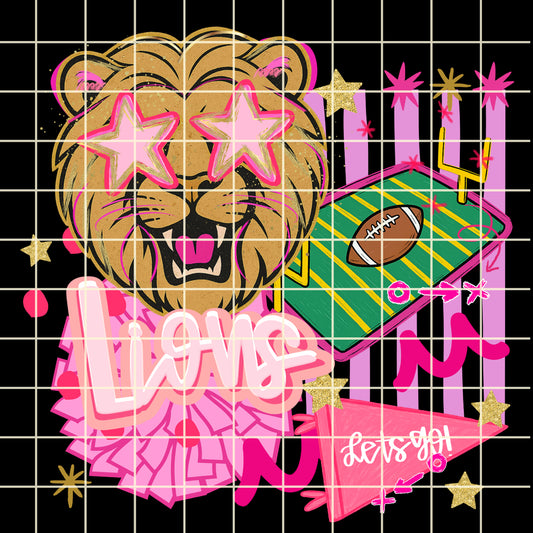 Pink preppy lions