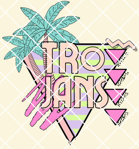 Retro palm Trojans