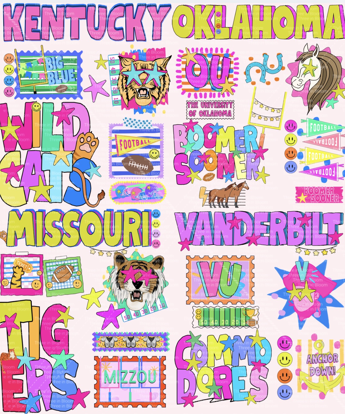 Preppy Doodle Bundle Collage