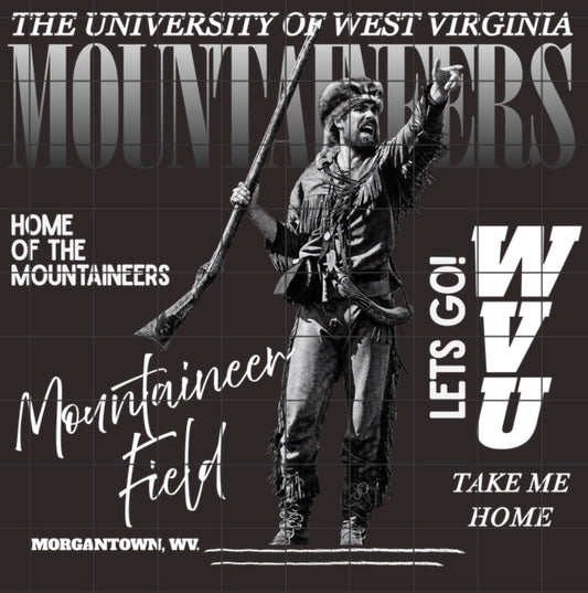 WVU monochrome halftone