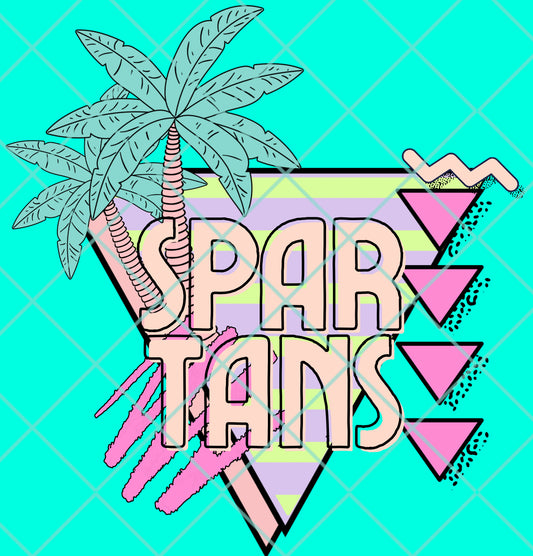 Retro palm Spartans