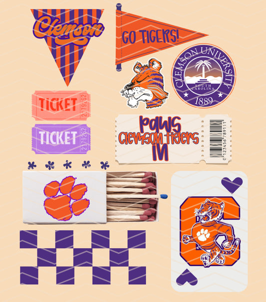Clemson Matchbox collage