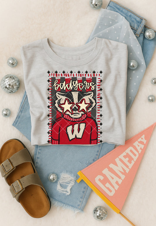 Mascot doodle badgers