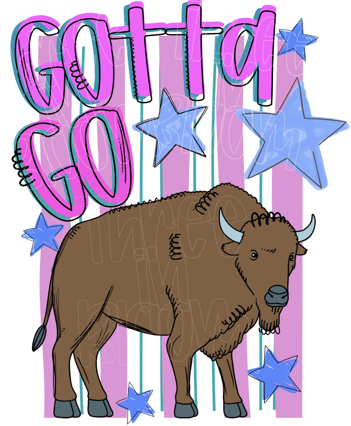Gotta Go Buffalo PNG