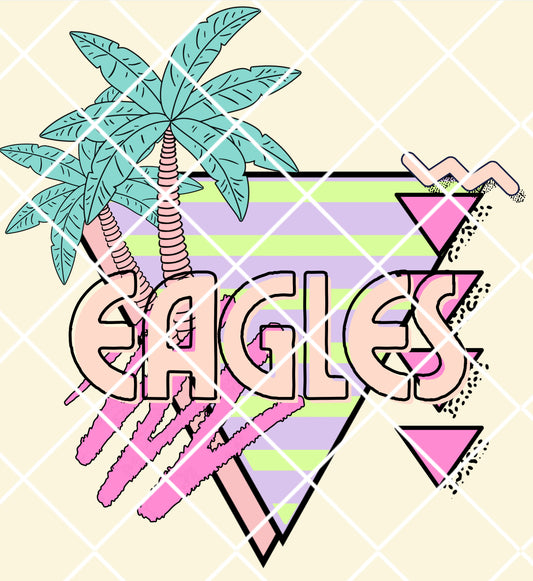 Retro palm Eagles