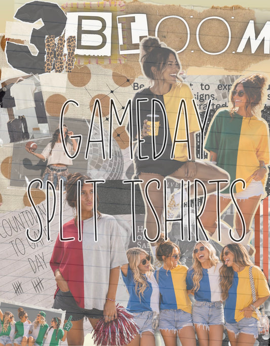 Game Day Split Tees * MOQ 2 * (Mix and Match)