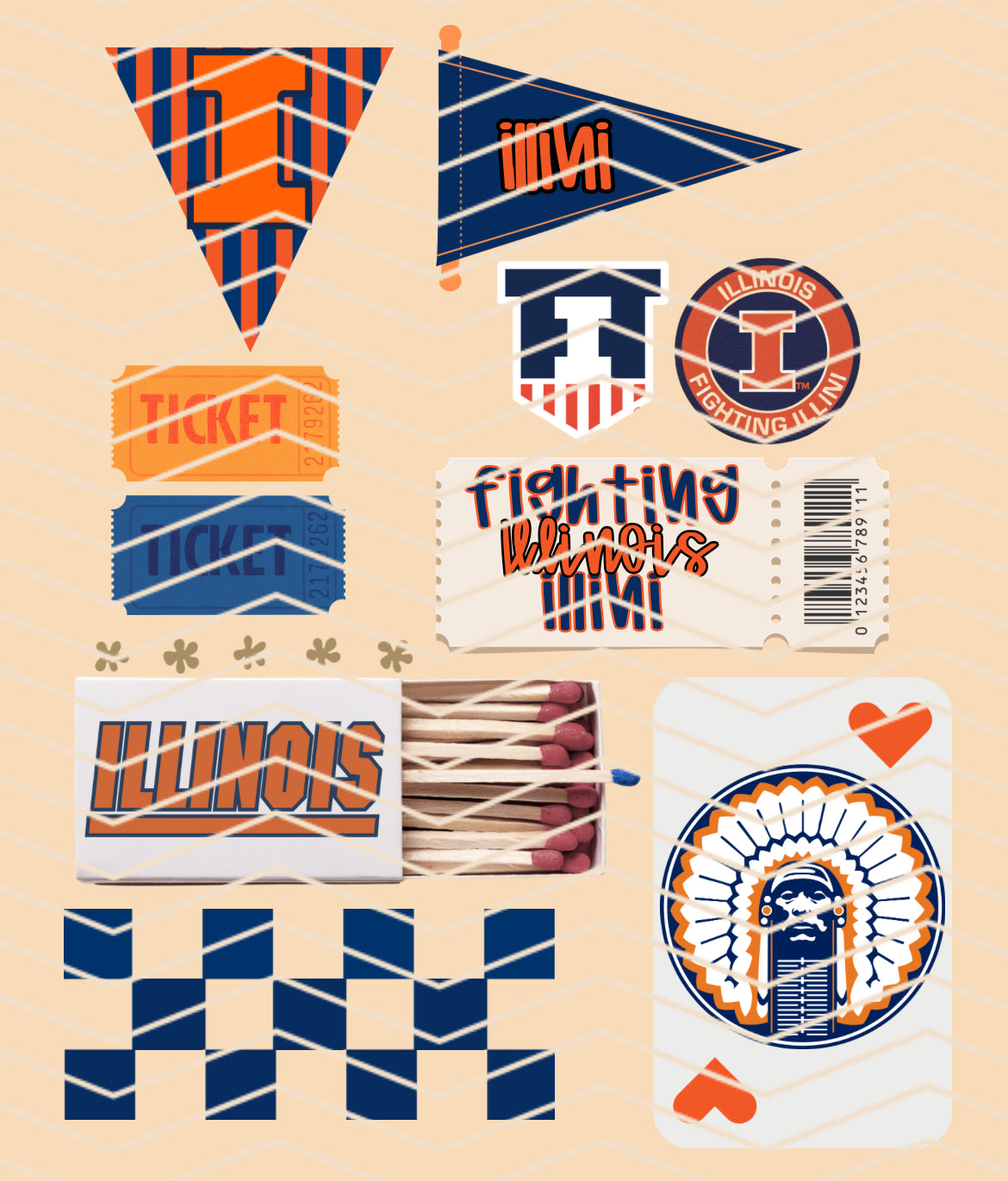 Illinois Matchbox Collage