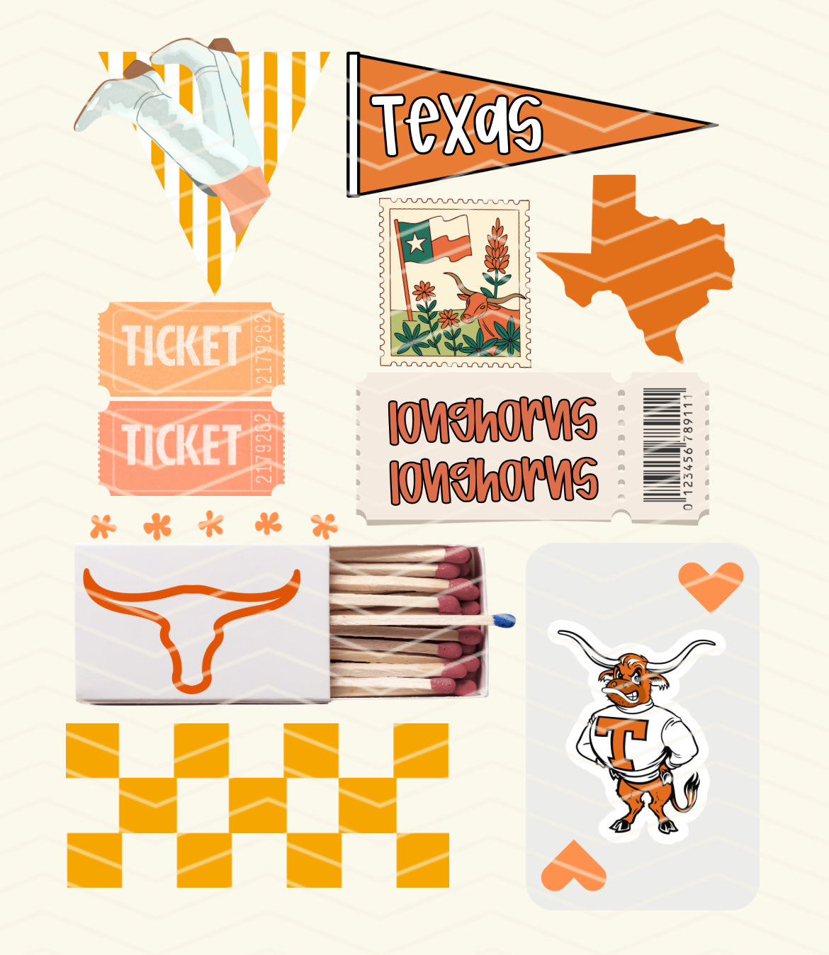Longhorns Matchbox collage