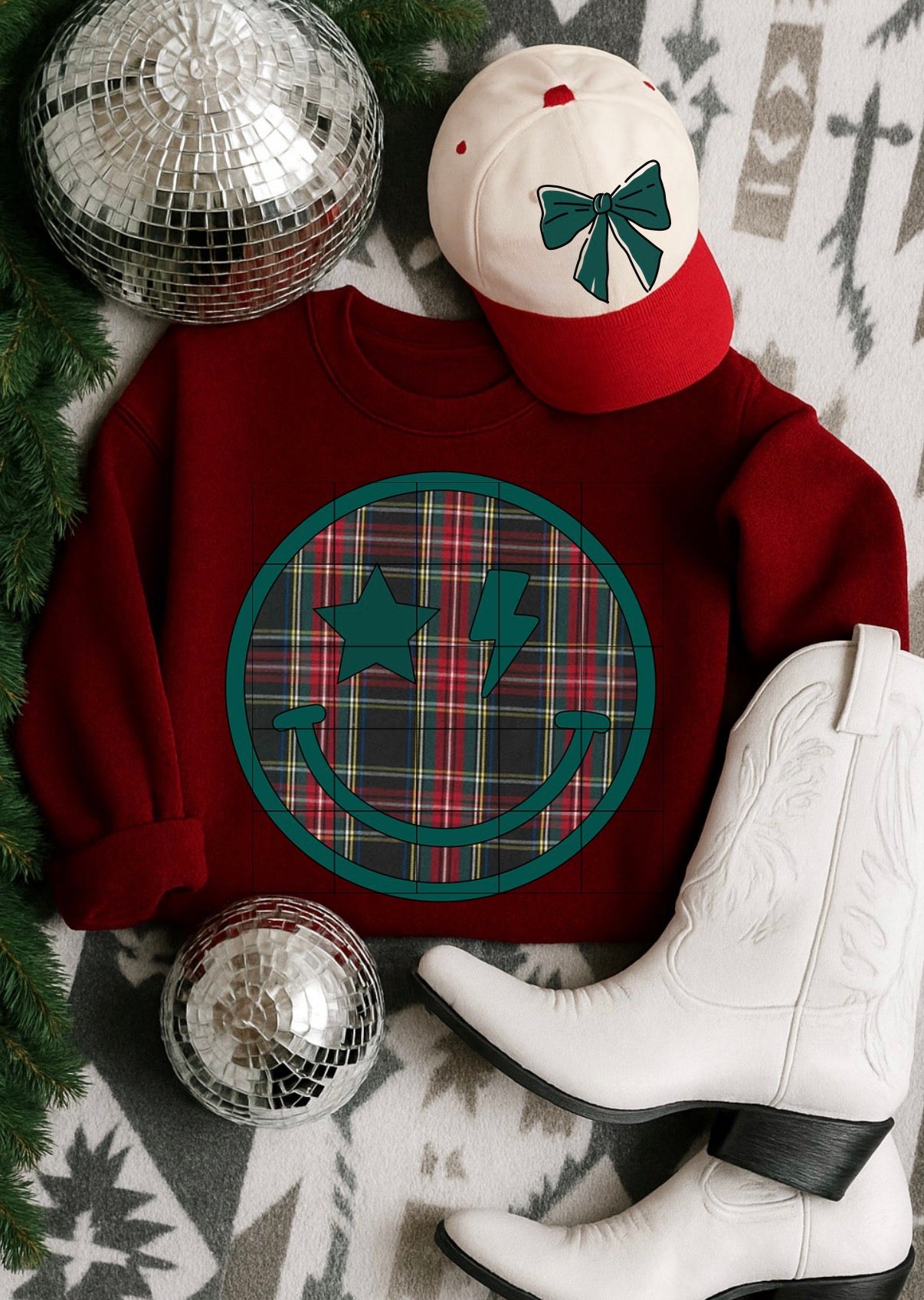 Cmas Plaid Smiley BUNDLE (4 files!)