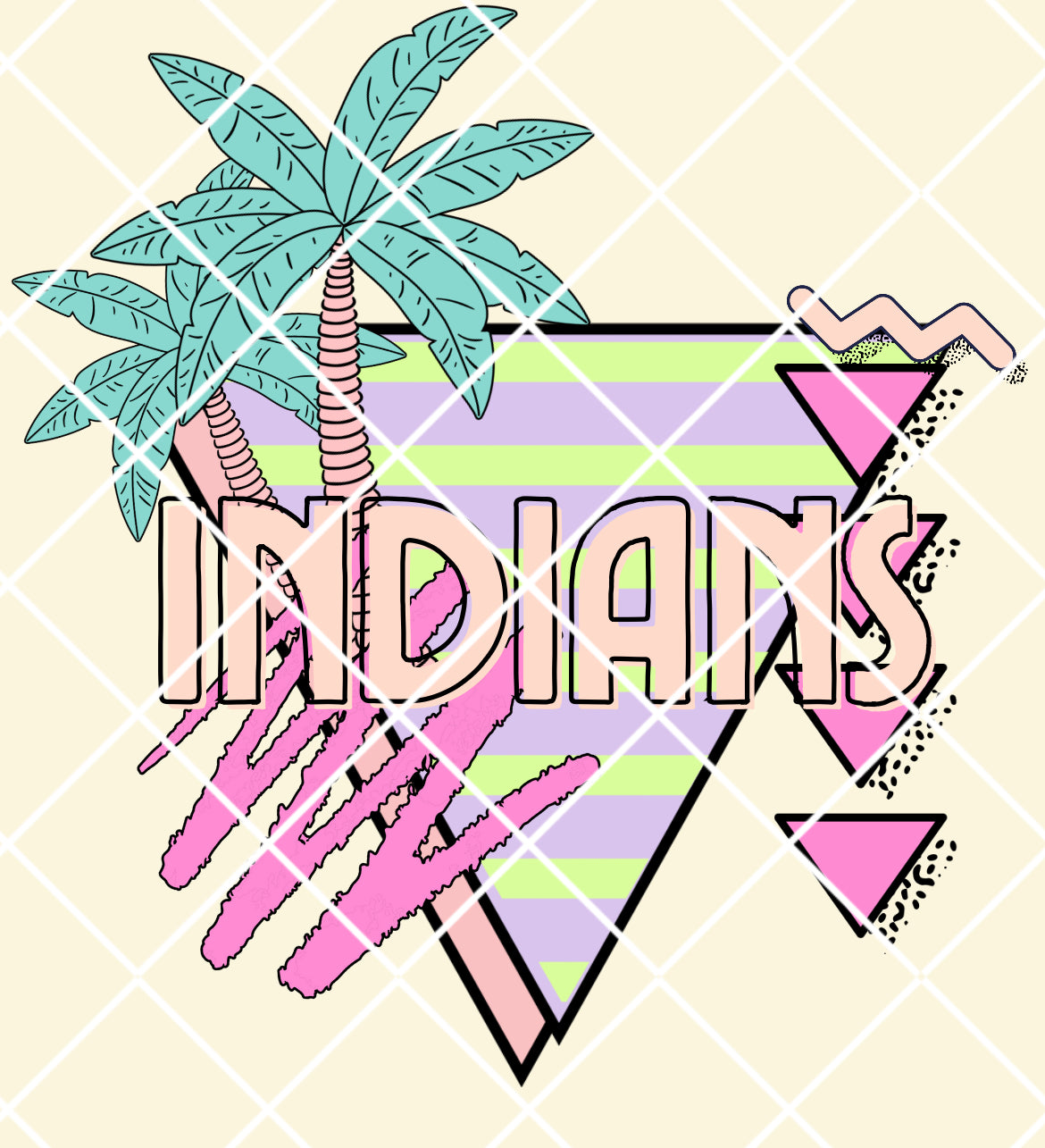 Retro palm Indians