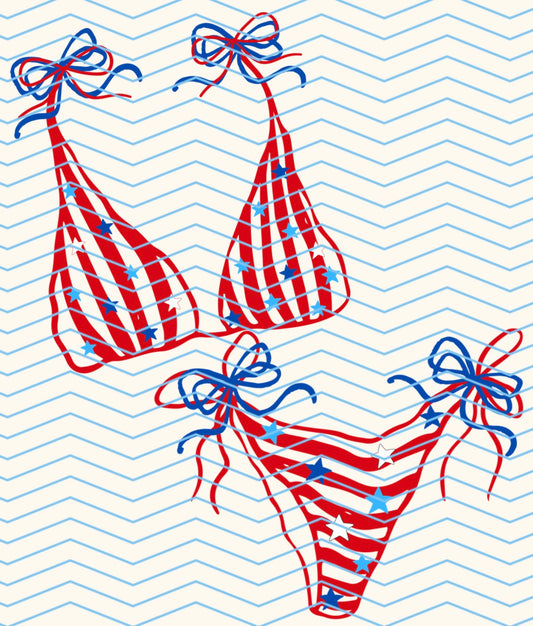 Patriotic Bikini Print