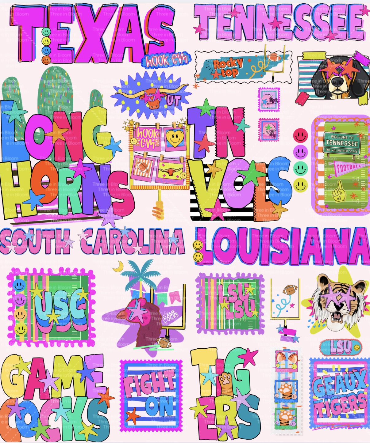 Preppy Doodle Bundle Collage