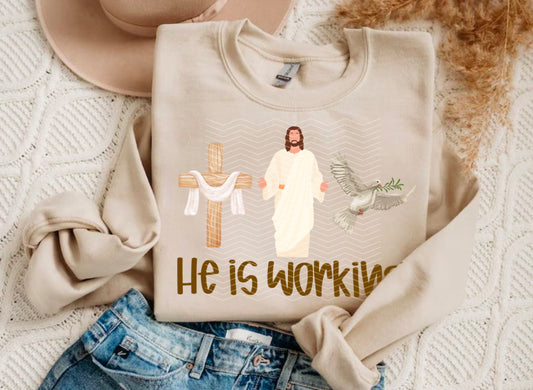 He is working PNG watercolor