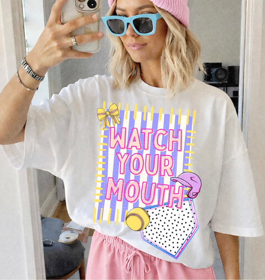 Watch your mouth / softball PNG