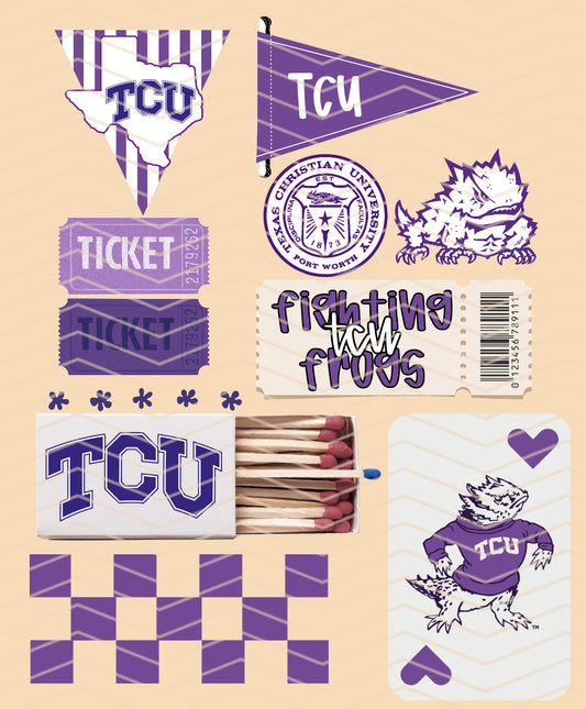 TCU Matchbox collage