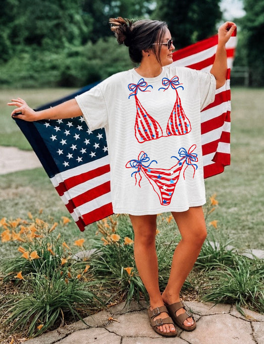 Patriotic Bikini Print (Comfort Color)