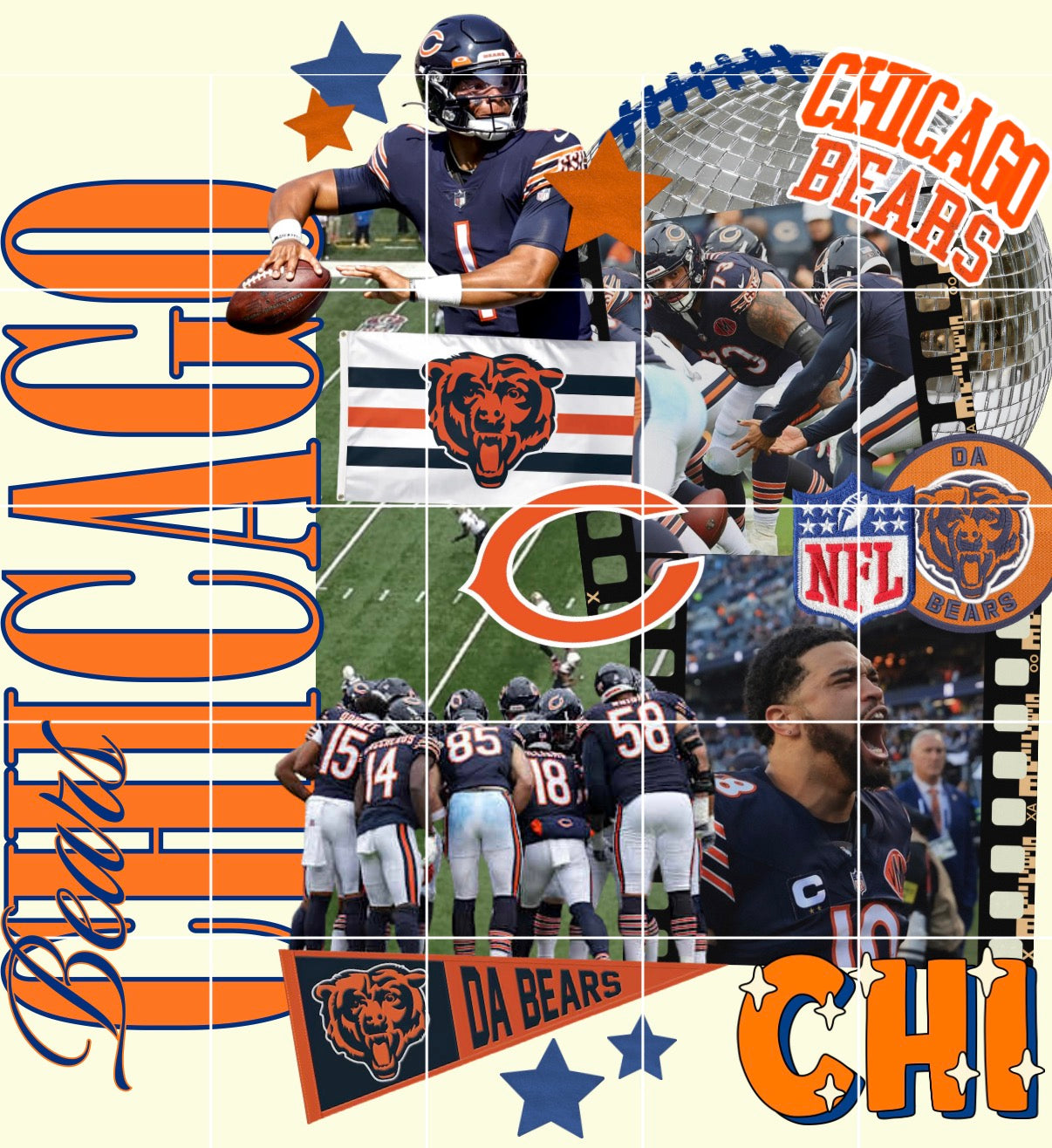 Da Bears Collage PNG