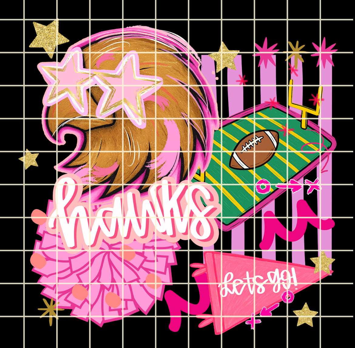 Pink preppy Hawks