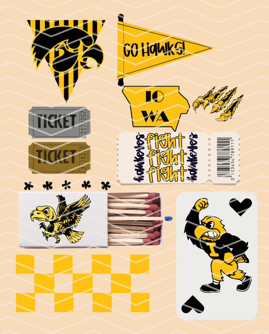 Hawkeyes matchbox collage