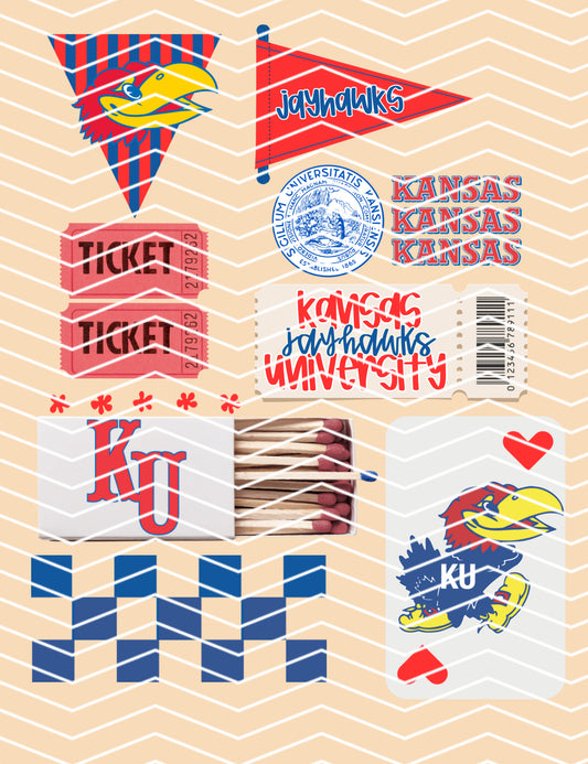 KU JAYHAWKS Matchbox Collage