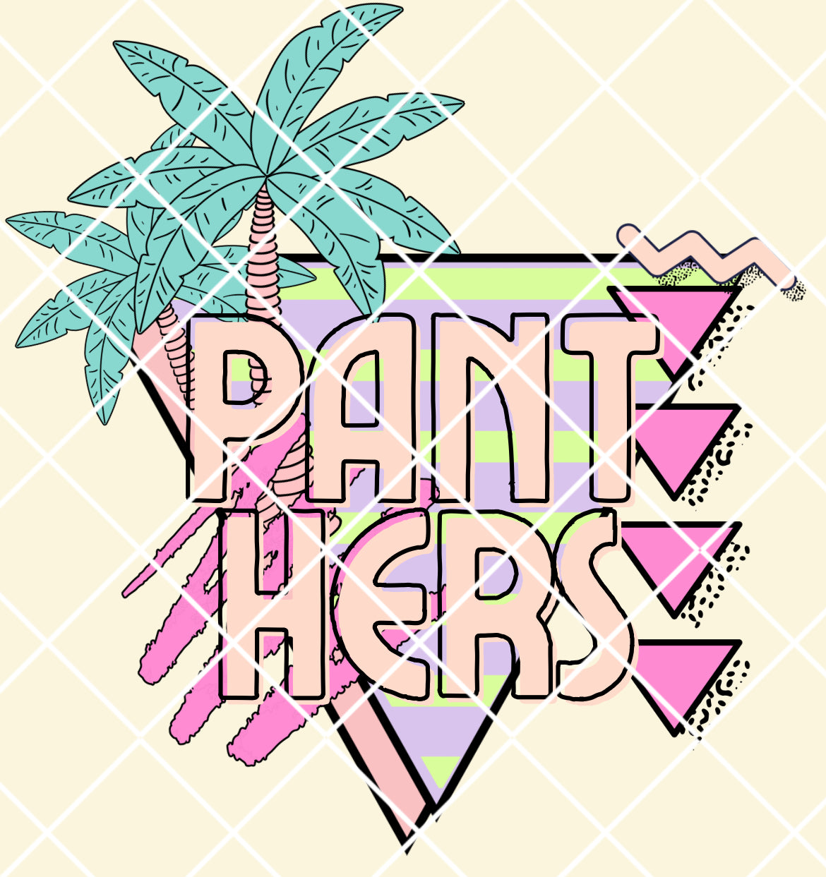 Retro palm Panthers