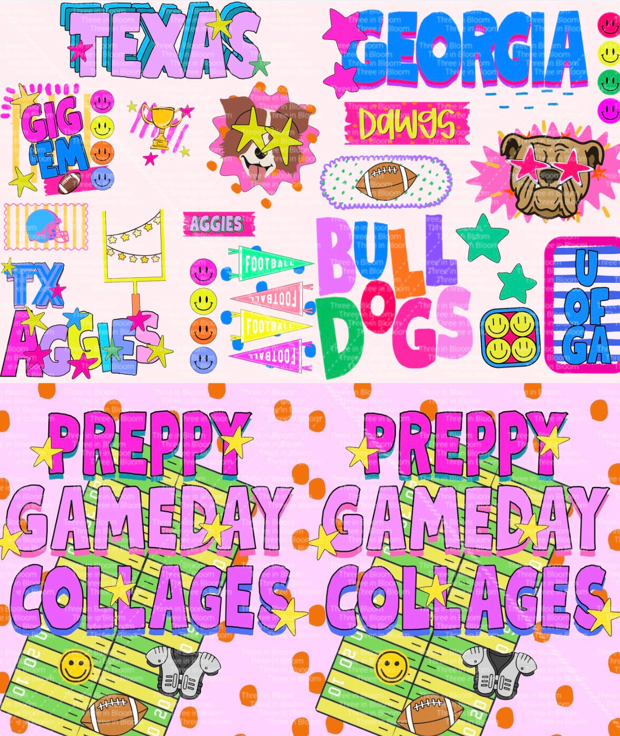 Preppy Doodle Bundle Collage