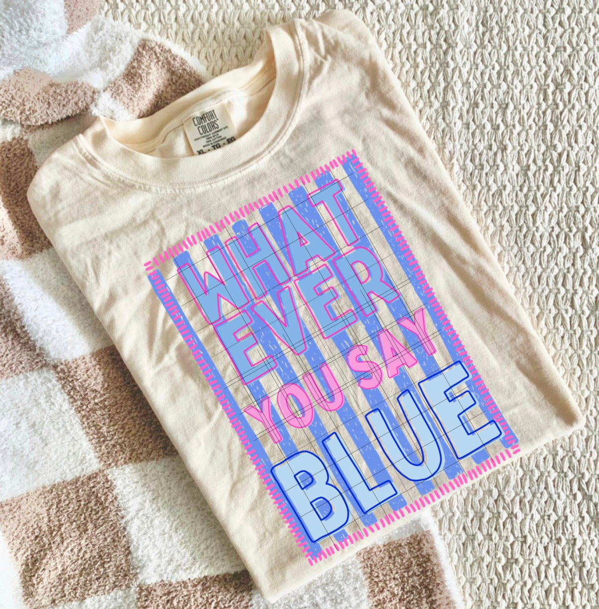 Whatever you say blue PNG
