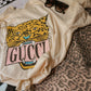 Lux Cheetah Ivory Tee