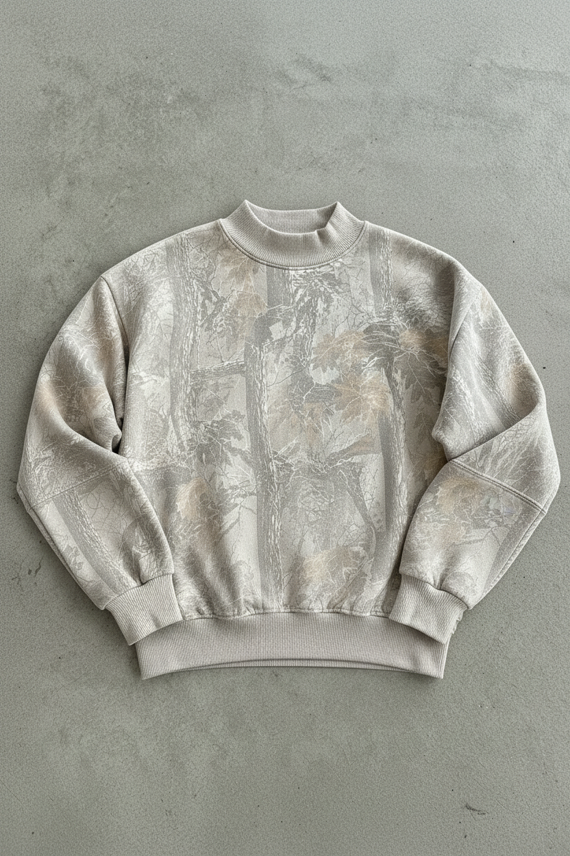 Mock Neck Vintage Washed Camo *Pre Order* - MOQ 2