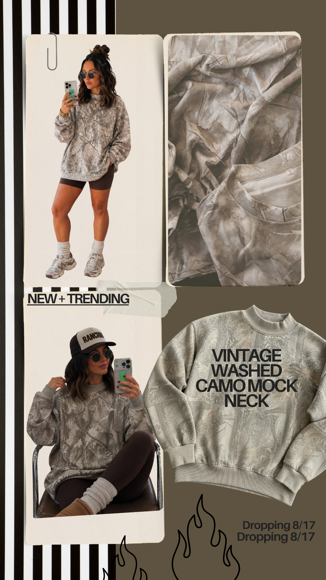 Mock Neck Vintage Washed Camo *Pre Order* - MOQ 2