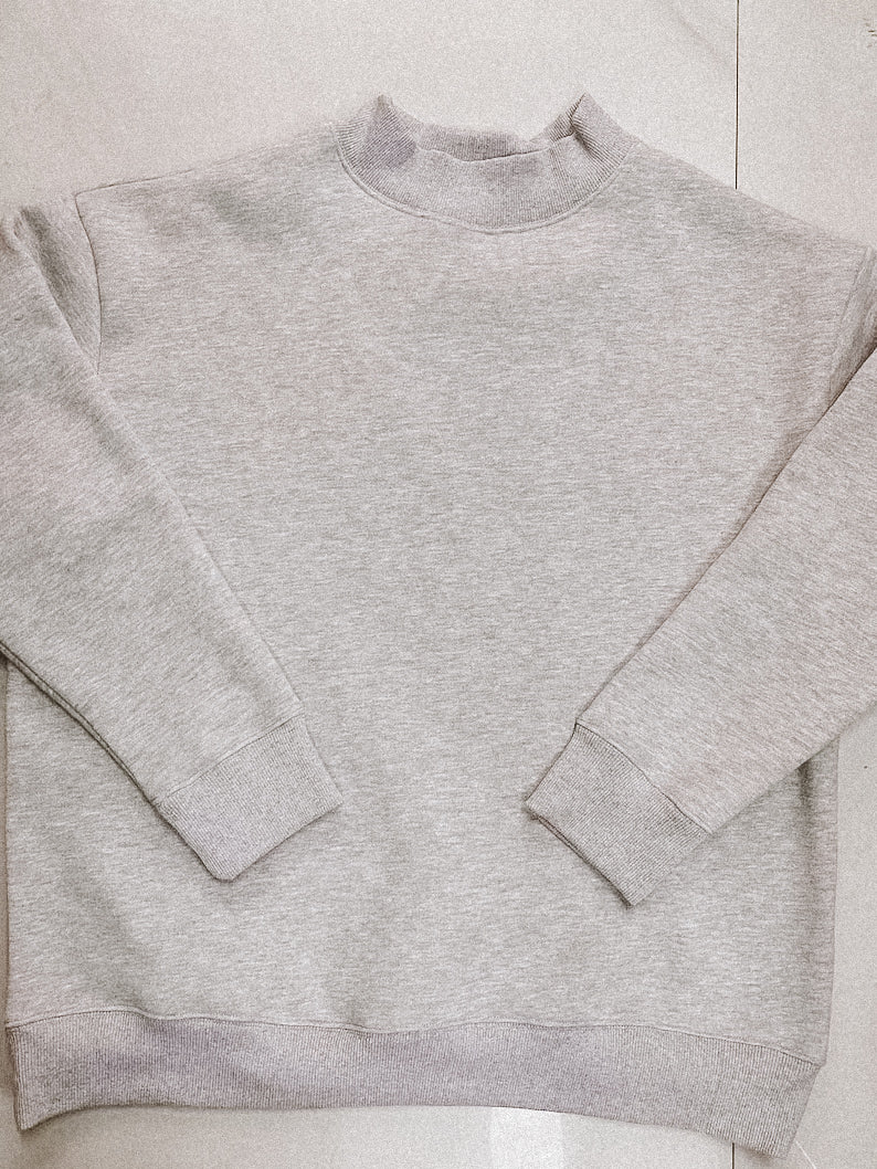 Reverse Mock Neck Sweatshirt *MOQ 2*