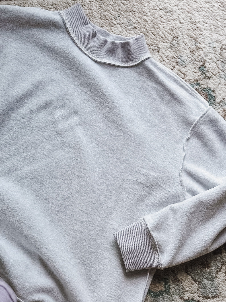 Reverse Mock Neck Sweatshirt *MOQ 2*