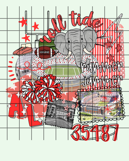 Collage preppy doodle U of A