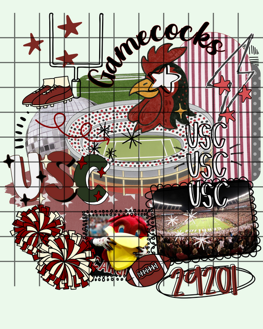 Collage preppy doodle U S C