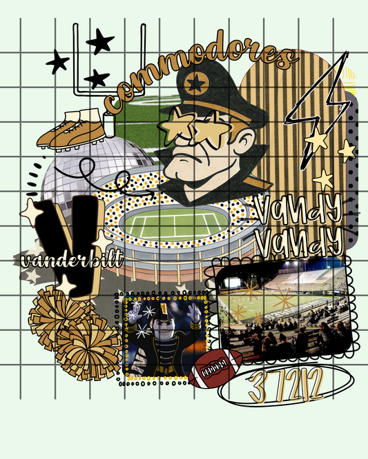 Collage preppy doodle UV