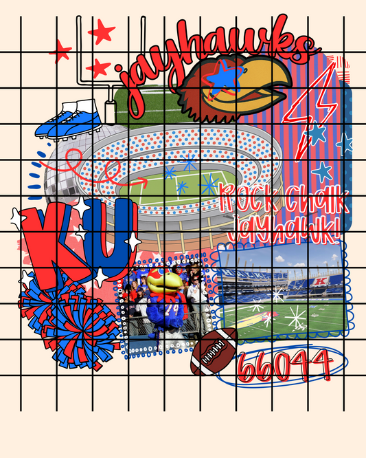 Gameday preppy doodle K U