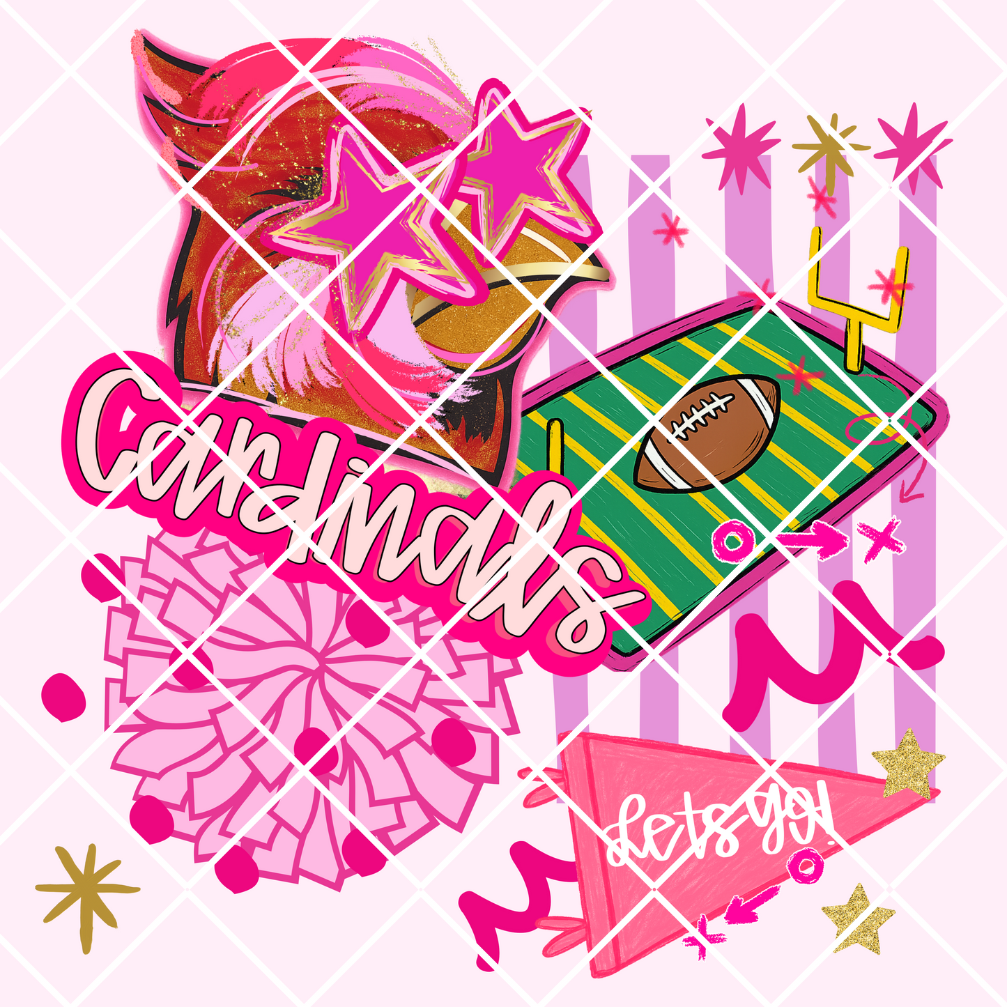 Pink preppy cards