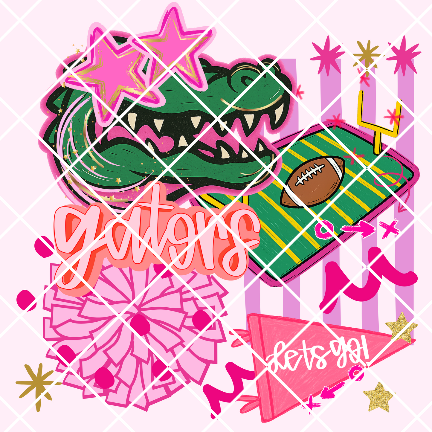 Pink preppy gator